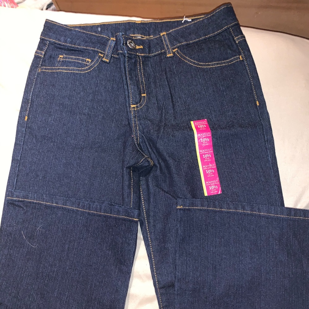 Boot cut dark jeans